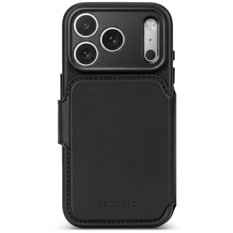 Folio detachable en cuir MagSafe iPhone 18 Pro Max Black