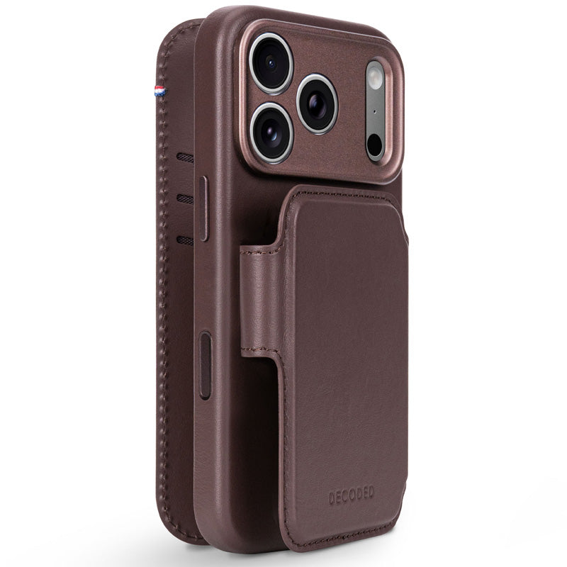 Folio detachable en cuir MagSafe iPhone 18 Pro Max Chocolate Brown