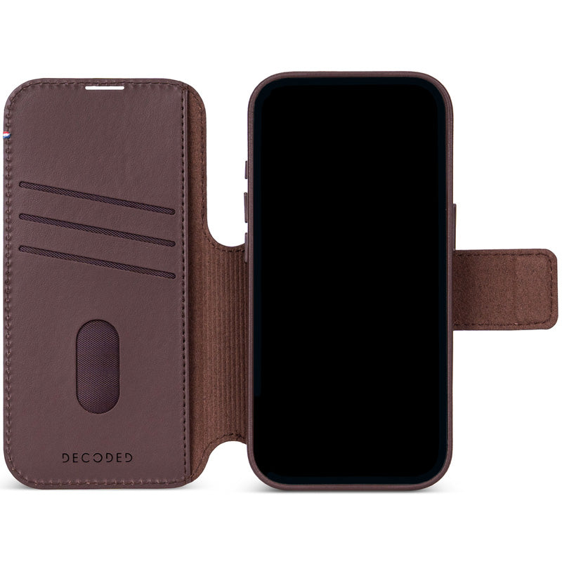 Folio detachable en cuir MagSafe iPhone 18 Pro Max Chocolate Brown
