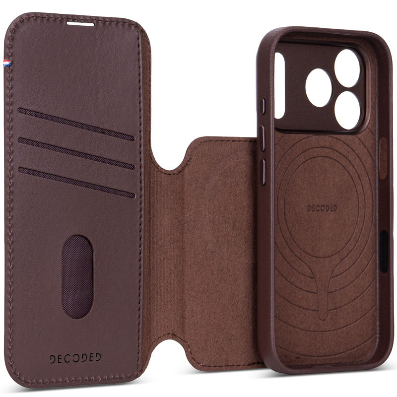 Folio detachable en cuir MagSafe iPhone 18 Pro Max Chocolate Brown