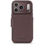 Folio detachable en cuir MagSafe iPhone 18 Pro Max Chocolate Brown