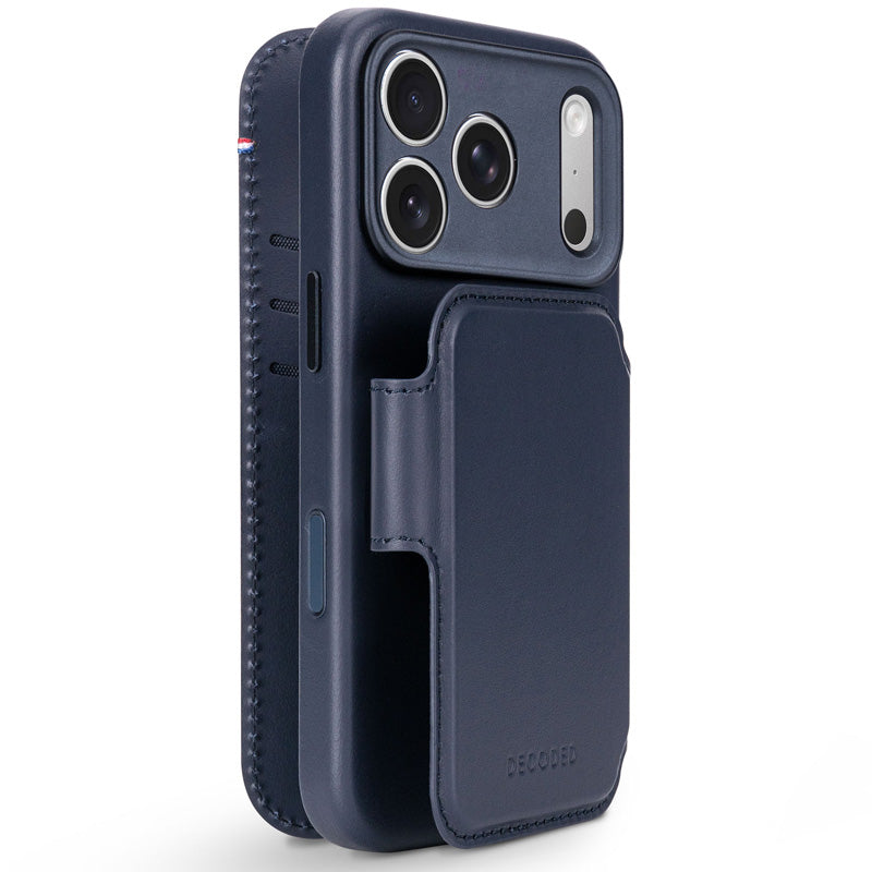 Folio detachable en cuir MagSafe iPhone 18 Pro Max Midnight
