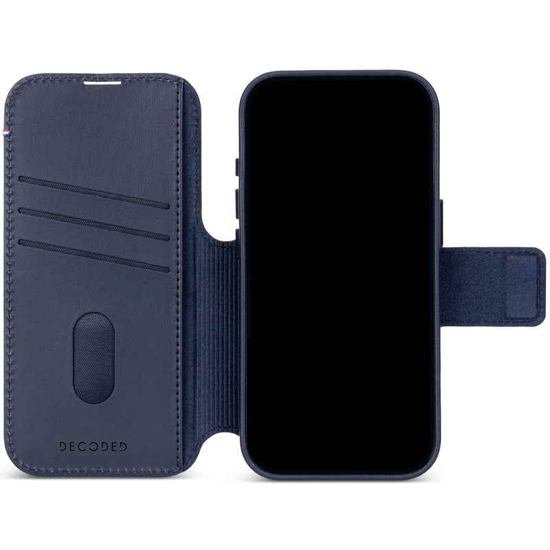 Folio detachable en cuir MagSafe iPhone 18 Pro Max Midnight