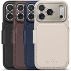 Folio detachable en cuir MagSafe iPhone 18 Pro Max Midnight
