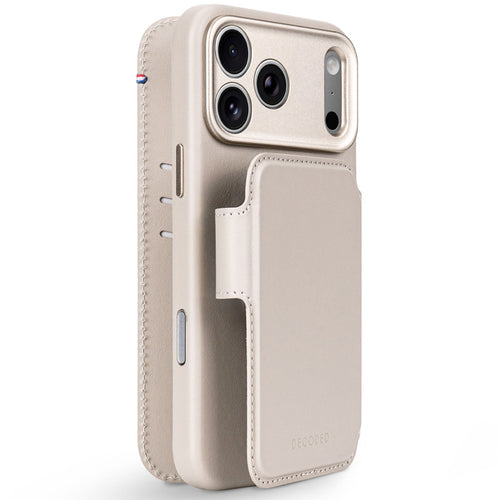 Folio detachable en cuir MagSafe iPhone 18 Pro Max / 17 Pro Max Taupe