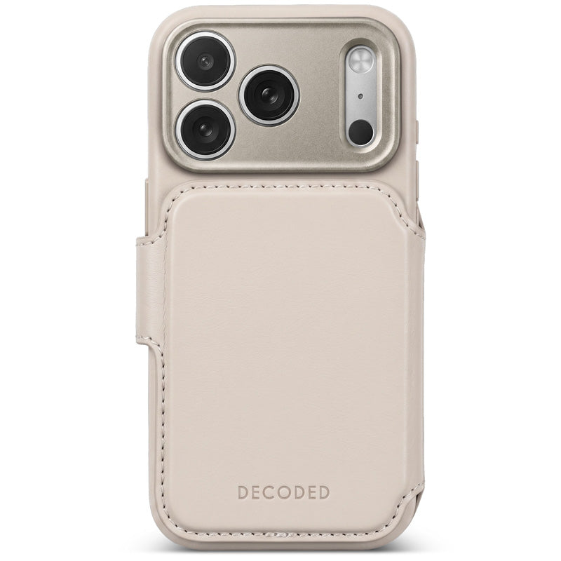 Folio detachable en cuir MagSafe iPhone 18 Pro Max Taupe