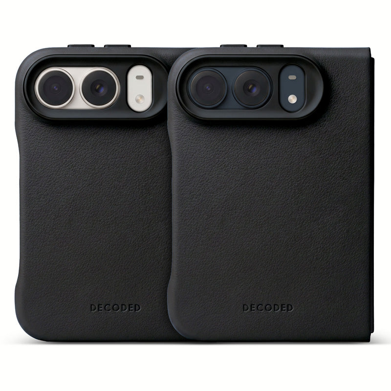 Coque en cuir MagSafe iPhone Duo Noir