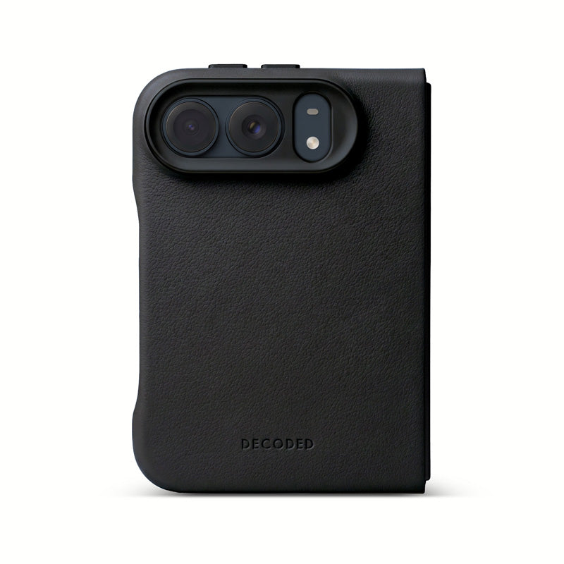 Coque en cuir MagSafe iPhone Duo Noir
