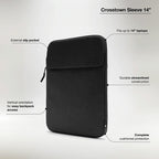 Housse Crosstown avec Woolenex pour ordinateurs 14" Noir
