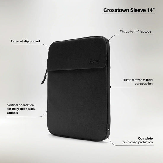 Housse Crosstown avec Woolenex pour ordinateurs 14" Noir