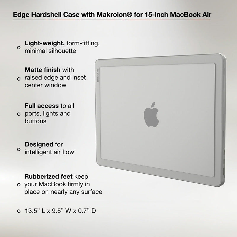 Hard Shell Edge MacBook Air 15 (M2/M3/M4/M5) Clear