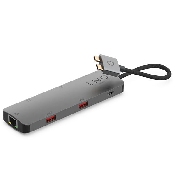Multiports USB-C 7-en-1 GrisD2 Pro MST Gris