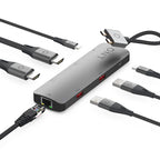 Multiports USB-C 7-en-1 GrisD2 Pro MST Gris