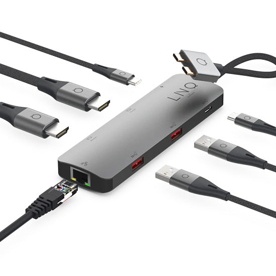 Multiports USB-C 7-en-1 GrisD2 Pro MST Gris