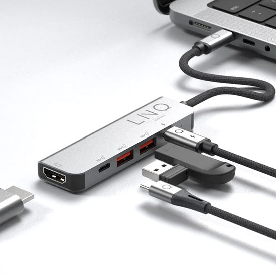 Multiports USB-C 5-en-1 Gris