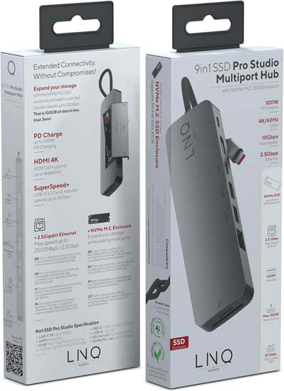 Hub multiport PRO 9-en-1 SSD USB-C