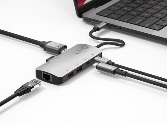 Hub USB C 8-en-1 10 Gbps PD HDMI 8K 2,5GbE