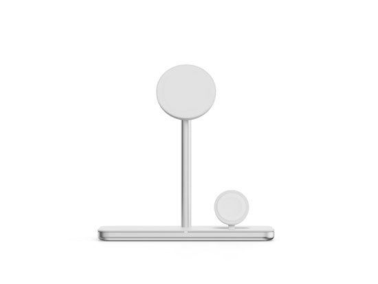 Support de charge sans fil 3-en-1 Qi2 Blanc