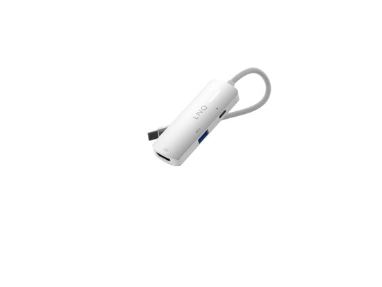 Hub multiport USB-C HDMI 3-en-1 140W Gris/Blanc
