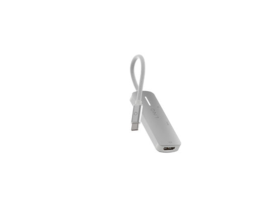 Hub multiport USB-C HDMI 3-en-1 140W Gris/Blanc
