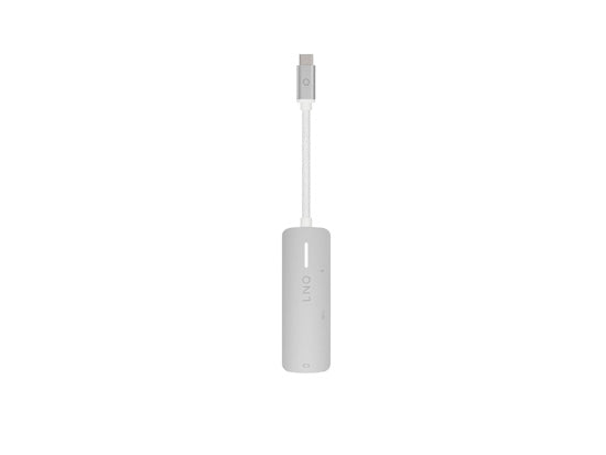 Hub multiport USB-C HDMI 3-en-1 140W Gris/Blanc