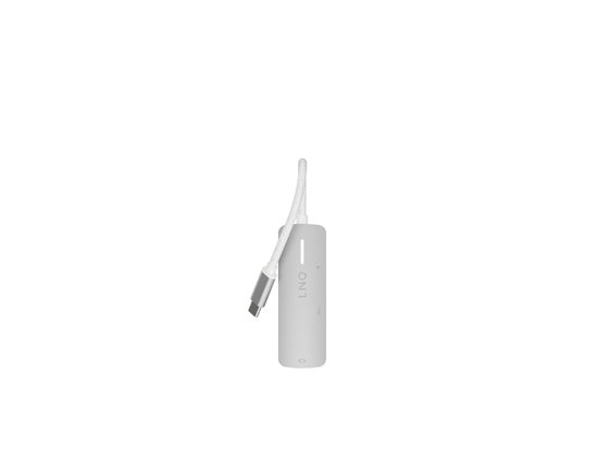 Hub multiport USB-C HDMI 3-en-1 140W Gris/Blanc
