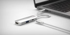 Hub multiport USB-C HDMI 3-en-1 140W Gris/Blanc