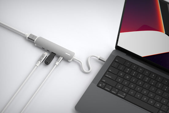 Hub multiport PRO USB-C 5-en-1 140W Gris/Blanc