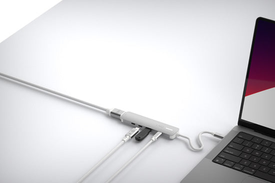 Hub multiport PRO USB-C 5-en-1 140W Gris/Blanc