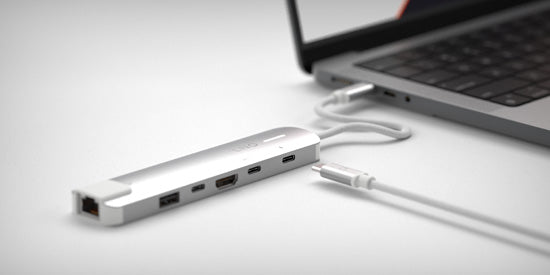 Hub multiport PRO USB-C 6-en-1 140W Gris/Blanc