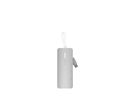 Hub multiport 8K PRO USB-C 8-en-1 140W Gris/Blanc