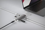 Hub multiport 8K PRO USB-C 8-en-1 140W Gris/Blanc