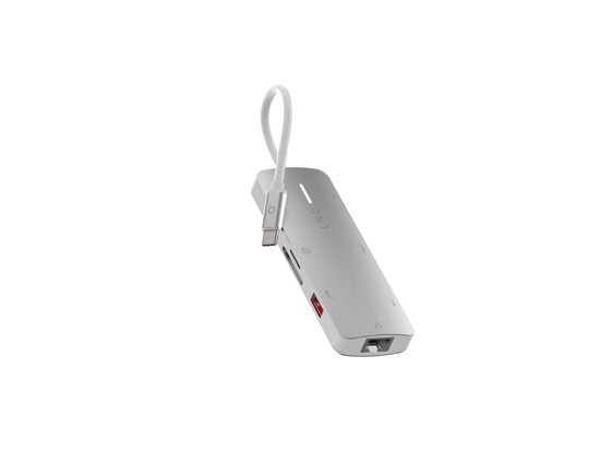 Hub multiport PRO USB-C 8-en-1 140W Gris/Blanc