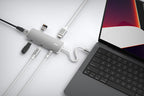 Hub multiport PRO USB-C 8-en-1 140W Gris/Blanc