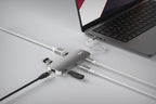 Hub multiport PRO USB-C 8-en-1 140W Gris/Blanc