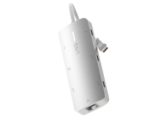 Hub multiport PRO USB-C 8-en-1 140W Gris/Blanc