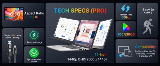 Trio 3 Pro (1400p QHD) Noir
