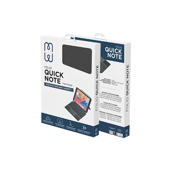 Folio Quick Note iPad 11 (A16) & 10.9 (10th gen) AZERTY