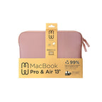 Housse MacBook Pro/Air 13 Basics ²Life Rose/Blanc