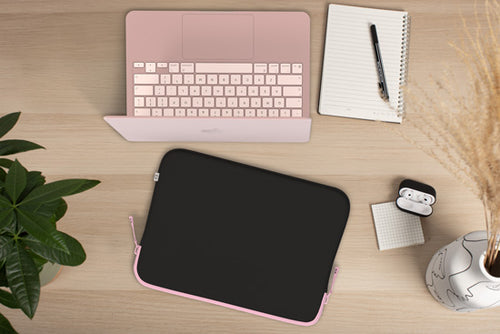 Housse MacBook NEO Basics ²Life Perfect Fit Black / Rose