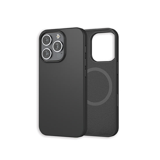 Coque silicone MagSafe iPhone 16 Pro Noir