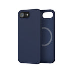 Coque silicone MagSafe iPhone 16e / 17e Bleu