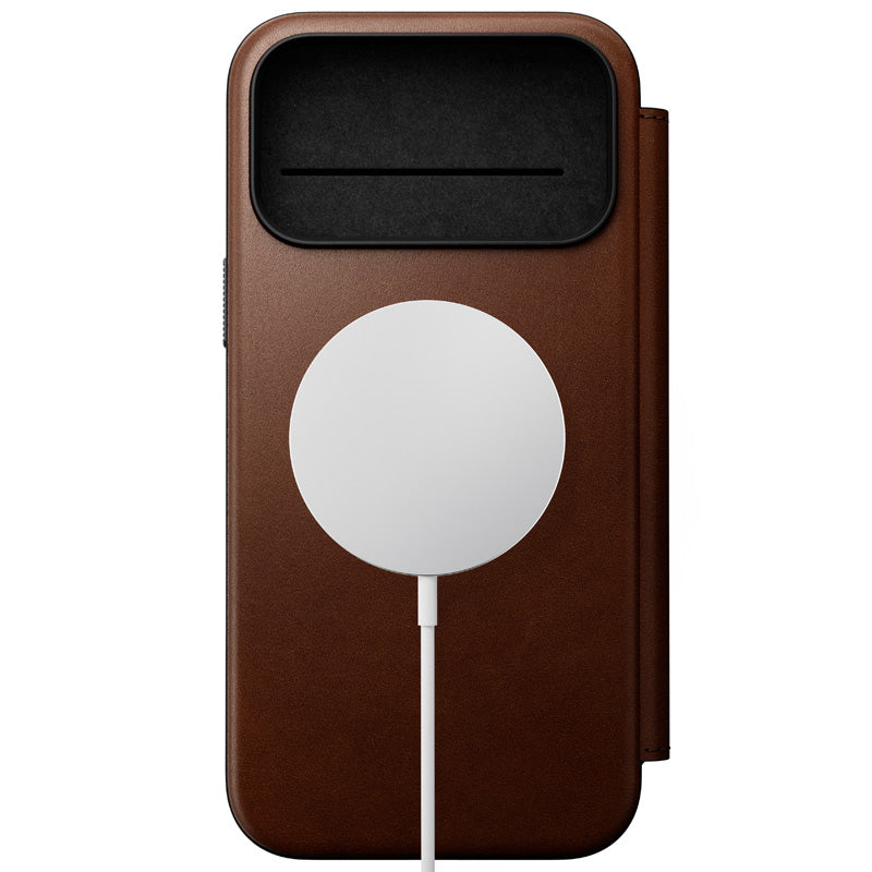 Folio Modern cuir iPhone 18 Pro Max Rustic Brown