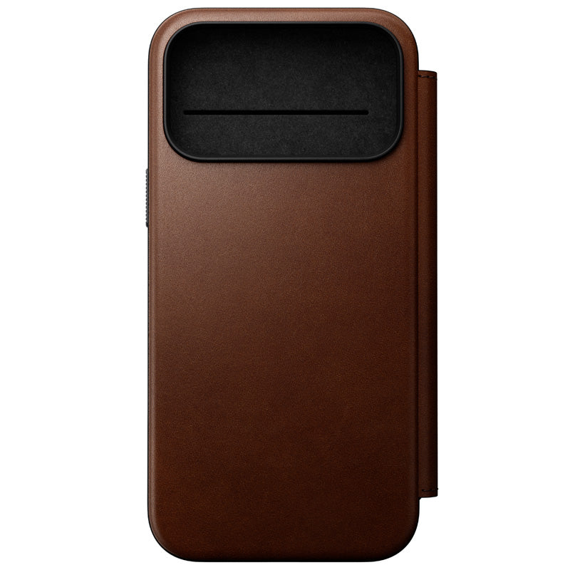 Folio Modern cuir iPhone 18 Pro Max Rustic Brown