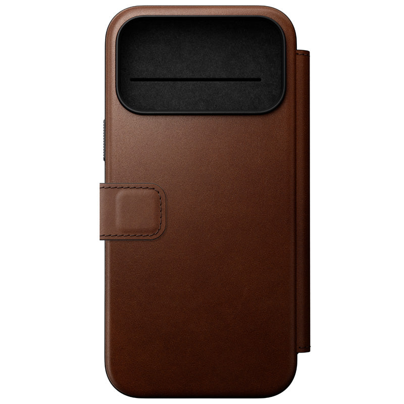 Folio Modern cuir iPhone 18 Pro Max Rustic Brown