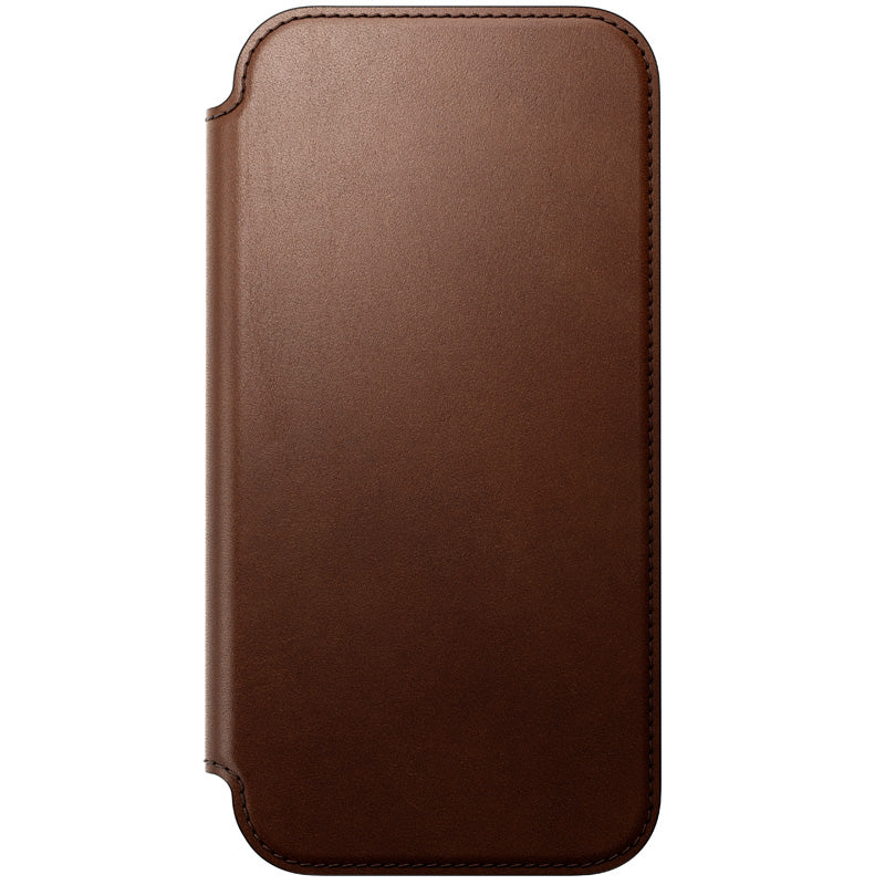 Folio Modern cuir iPhone 18 Pro Max Rustic Brown