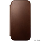 Folio Modern cuir iPhone 18 Pro Max Rustic Brown