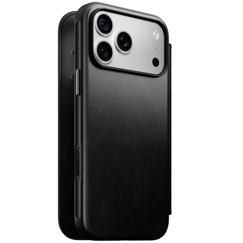 Folio Modern Cuir Horween iPhone 18 Pro Max / 17 Pro Max Noir