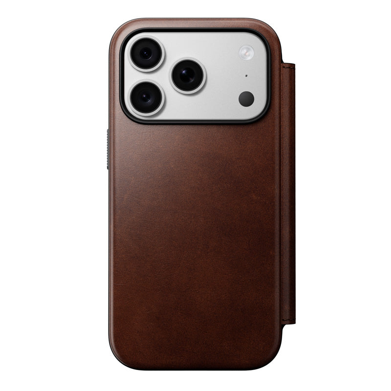 Folio Modern Cuir Horween iPhone 18 Pro / 17 Pro Rustic Brown