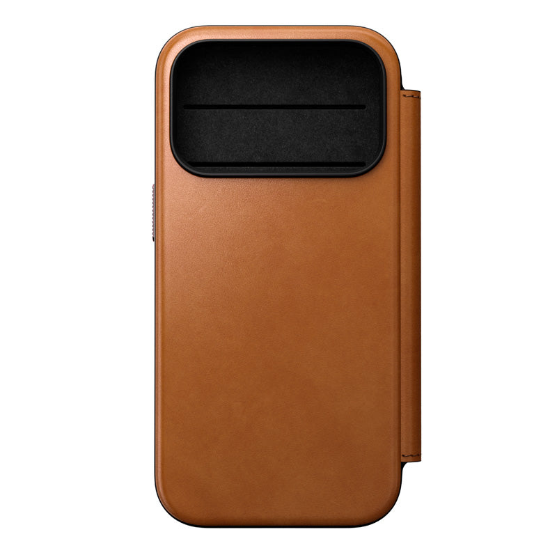 Folio Modern cuir iPhone 18 Pro English Tan